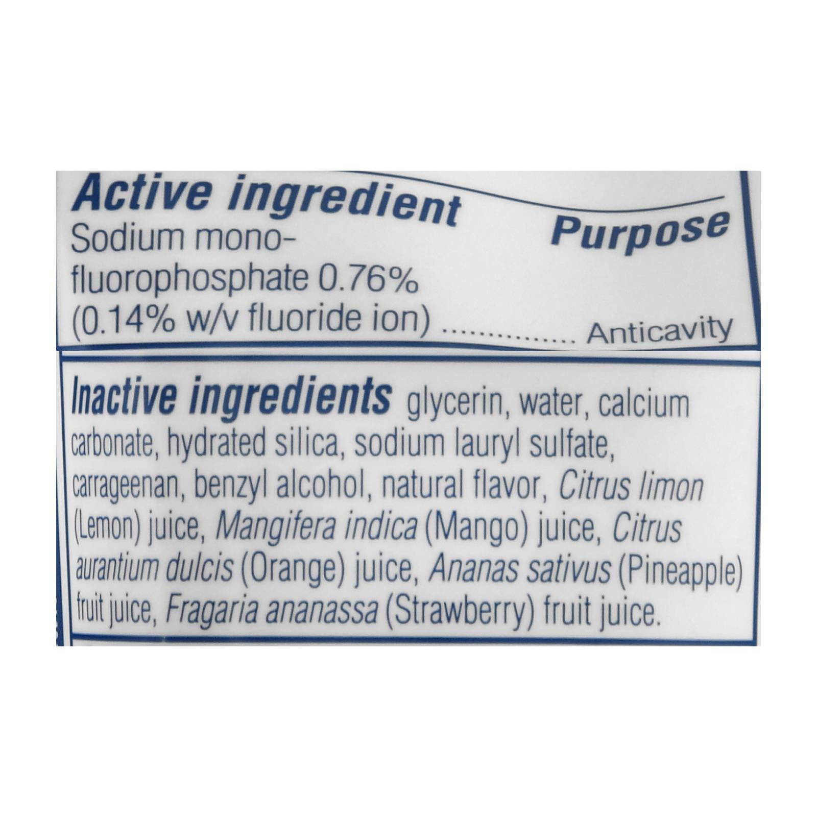 Tom's Of Maine - Tp Kids Silly Straw Ac Fl - Case Of 6-5.1 Oz