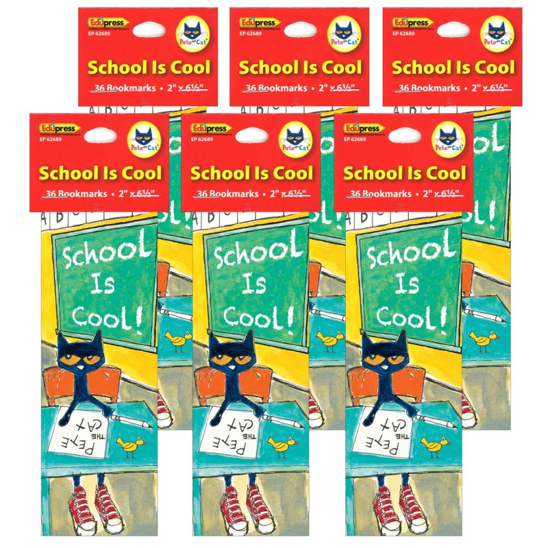 EDUPRESS - Pete the Cat Bookmarks, 36 Per Pack, 6 Packs