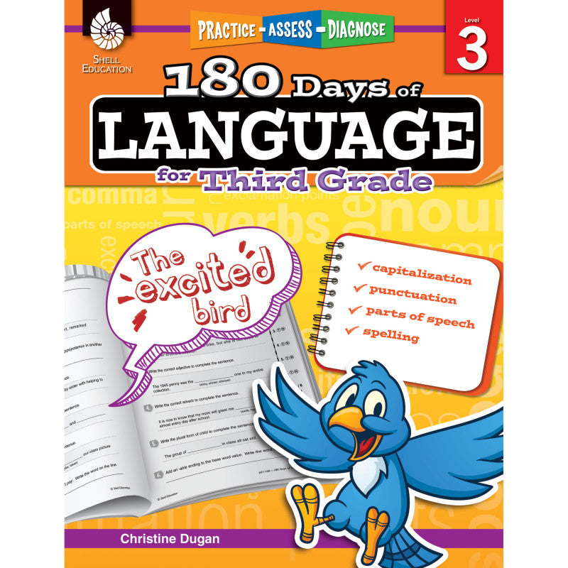 SHELL EDUCATION - 180 Days of Language for Third Grade