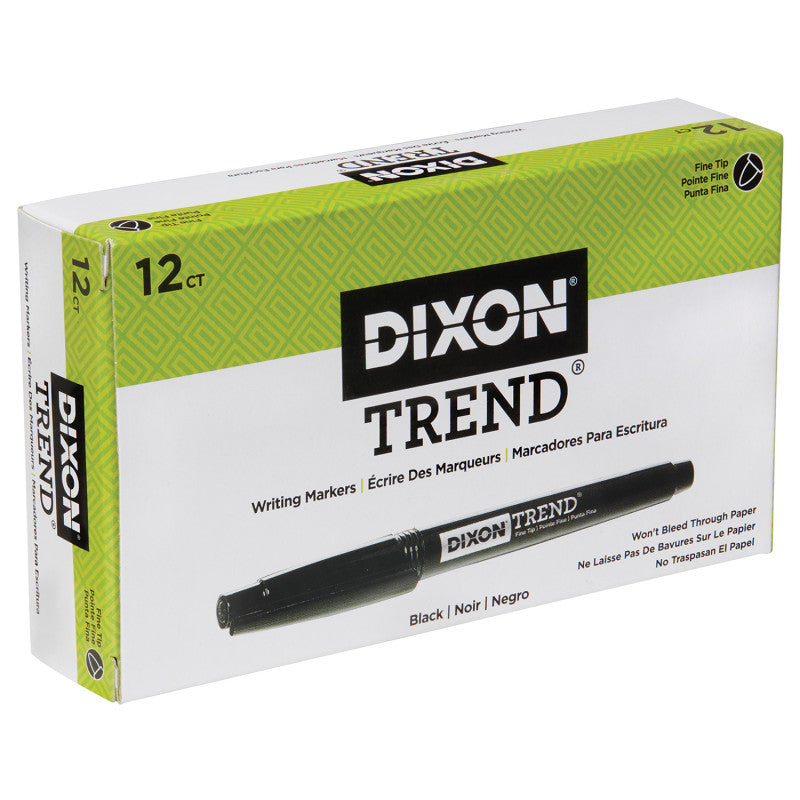 Trend Porous Point Pens, 12 Count, Black