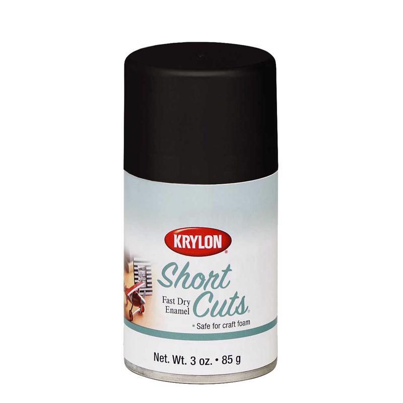 KRYLON - Krylon Short Cuts Flat Black Spray Paint 3 oz - Case of 6