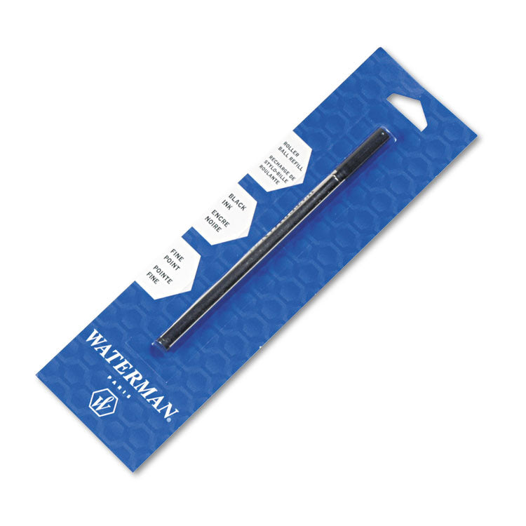 Waterman - Refill for Waterman Roller Ball Pens, Fine Conical Tip, Black Ink