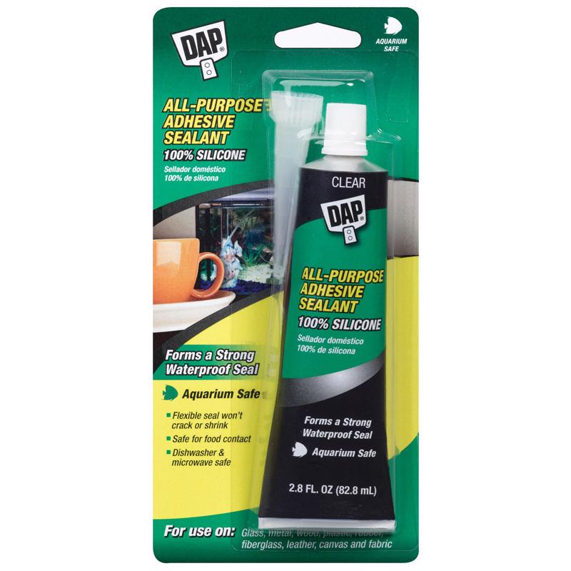 DAP - DAP Clear Silicone Rubber All Purpose Sealant 2.8 oz - Case of 6