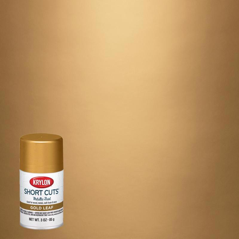 KRYLON - Krylon Short Cuts Metallic Gold Leaf Spray Paint 3 oz - Case of 6