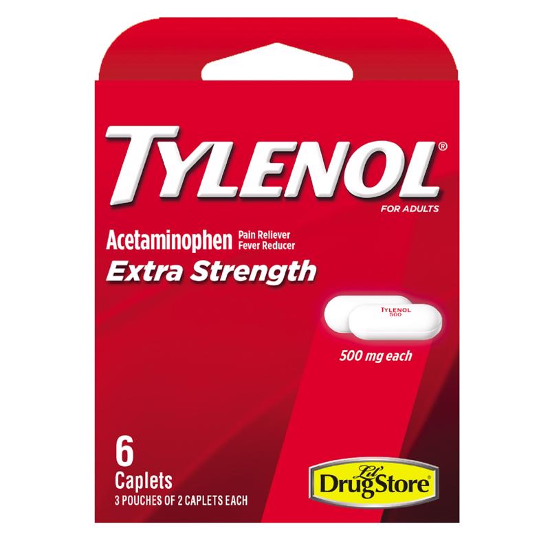 TYLENOL - Tylenol 500 mg White Extra Strength Acetaminophen - Case of 6