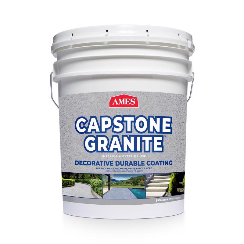 AMES - AMES Capstone Granite Gloss Quicksilver Water-Based Acrylic Concrete Floor Paint 5 gal