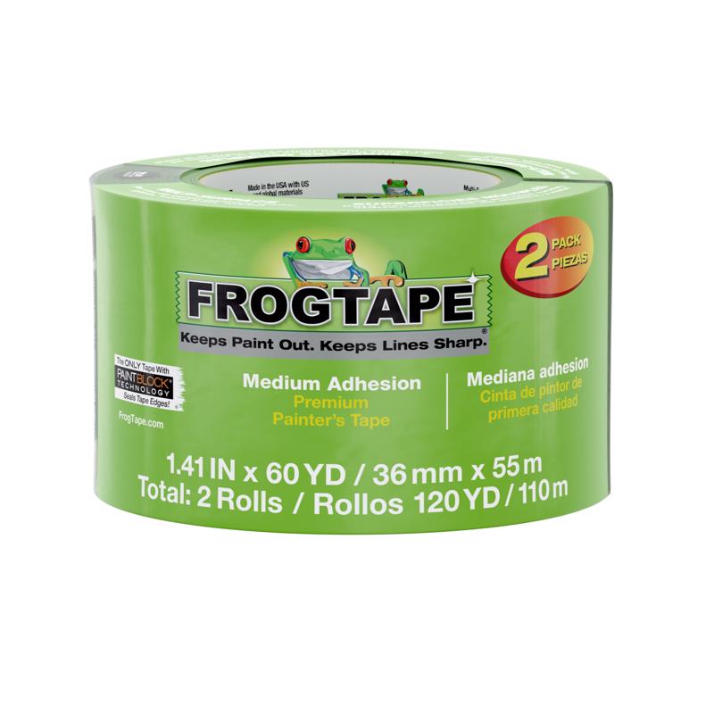 SHURTAPE - Shurtape Frog Tape 1.41 in. W X 60 yd L Green Medium Strength Painter's Tape 2 pk