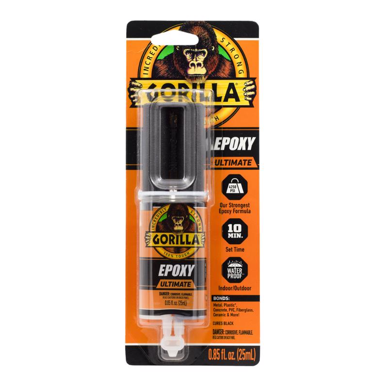 GORILLA - Gorilla Ultra Strength Epoxy Dark Grey Epoxy Syringe 25 ml