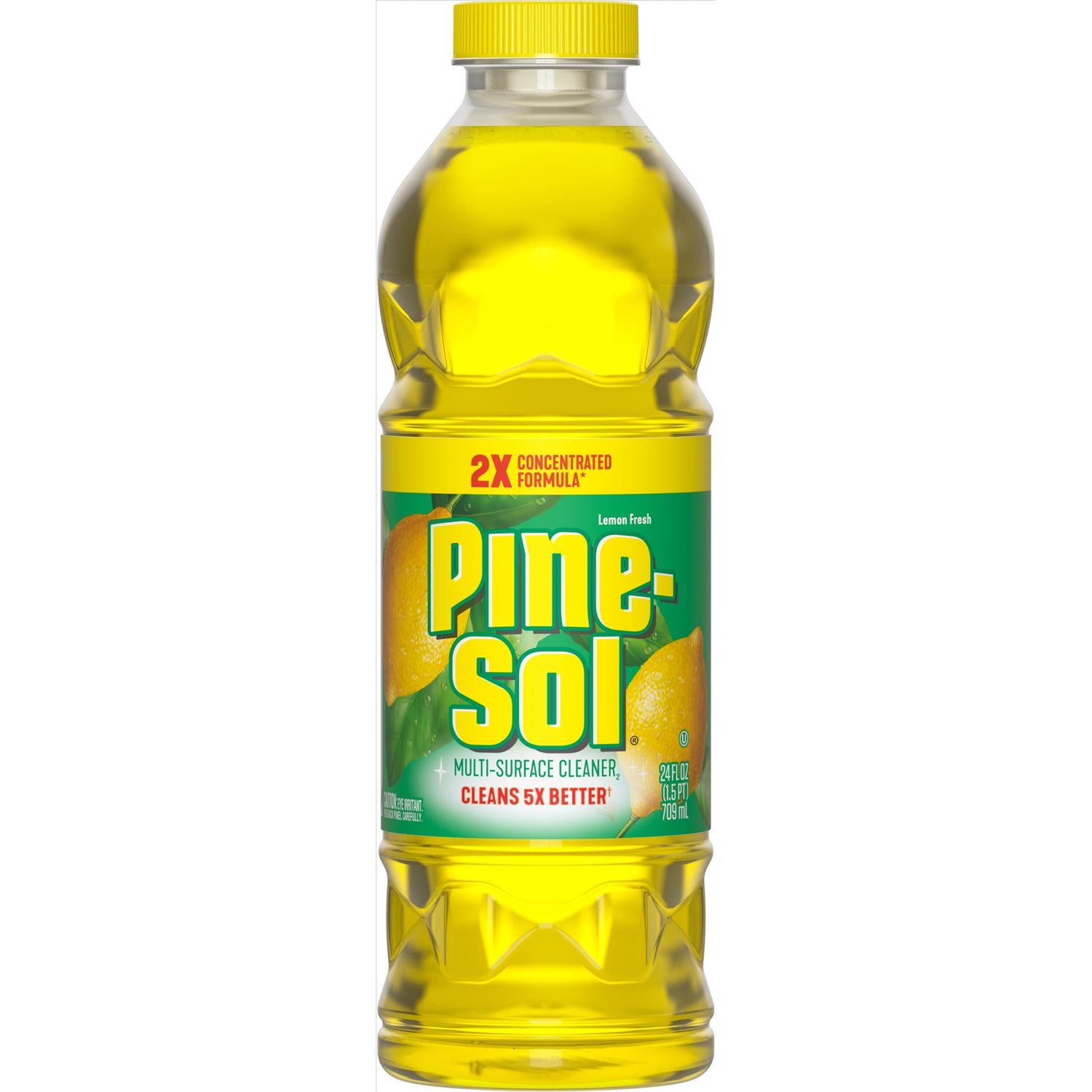 Pine-Sol Lemon Scent Concentrated All Purpose Cleaner Liquid 24 fl. oz. - Case of 12