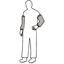 MALT PolyLite Sleeve Covers - 18" Length - White - Polypropylene - Elastic Ends