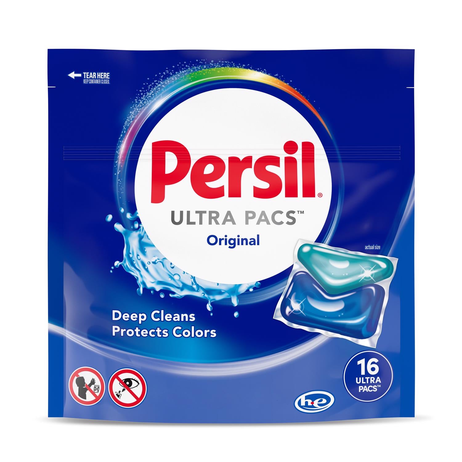 Persil Ultra Pacs Original Scent Laundry Detergent Pod 16 pk - Case of 6