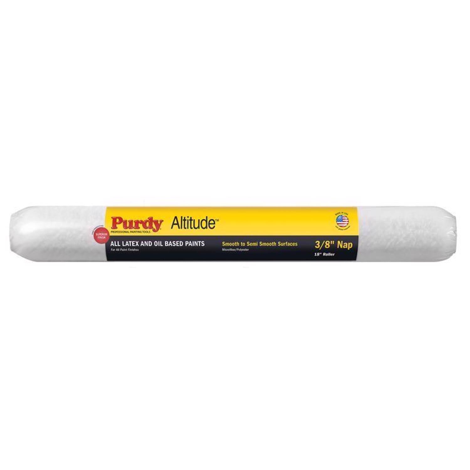 Purdy Altitude Poly Micro 18 in. W X 3/8 in. Regular Paint Roller Cover 1 pk - Case of 6