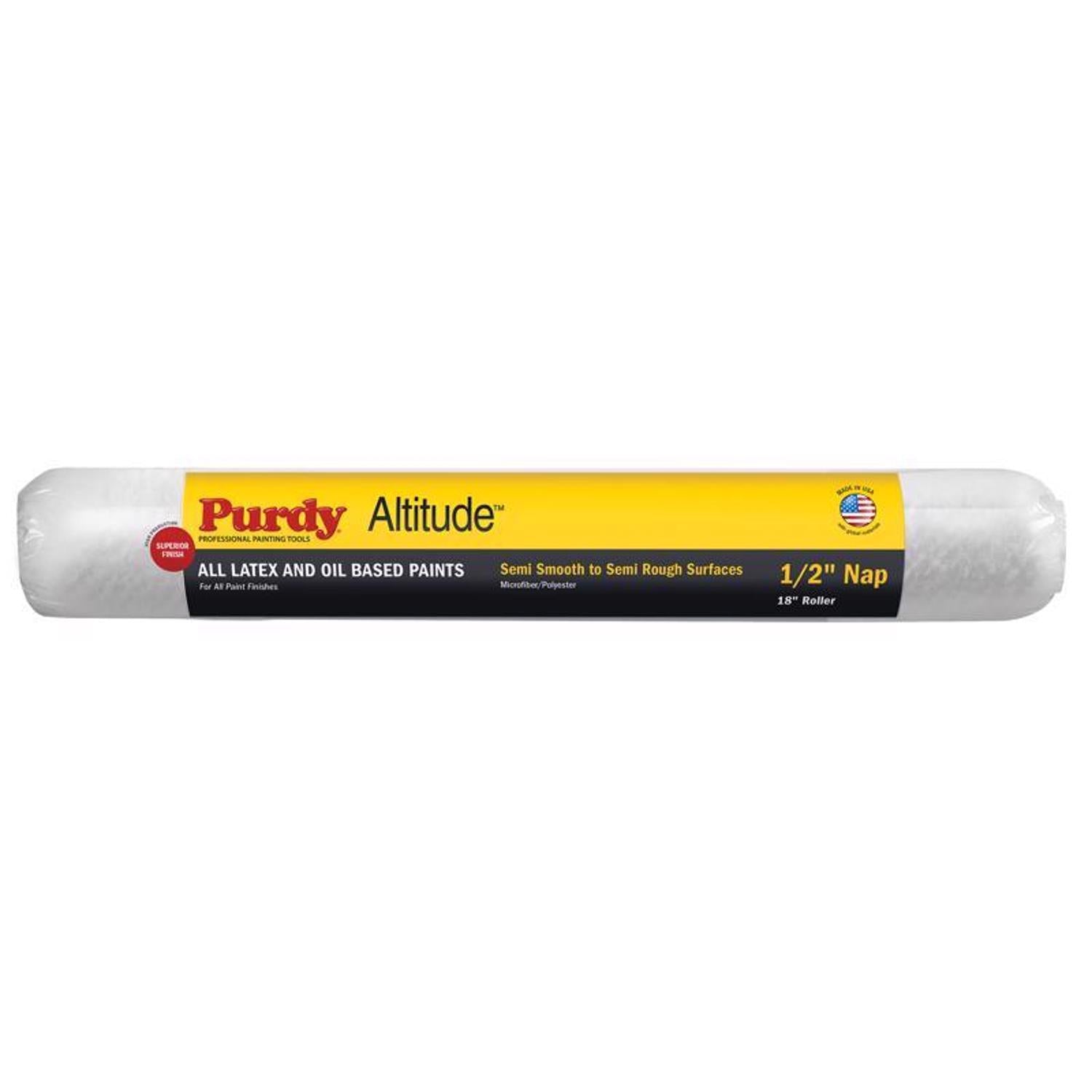 Purdy Altitude Poly Micro 18 in. W X 1/2 in. Regular Paint Roller Cover 1 pk - Case of 6