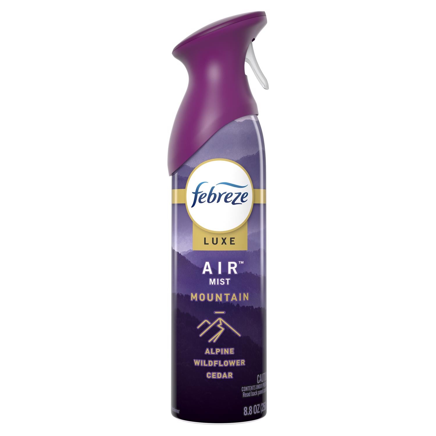 Febreze Luxe Mountain Scent Air Freshener Spray 8.8 oz Aerosol 1 pk - Case of 6