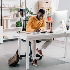 Ecotex® Enhanced Polymer Rectangular Chair Mat for Hard Floors - 36" x 48"