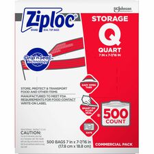 Ziploc¨ Quart Storage Bags