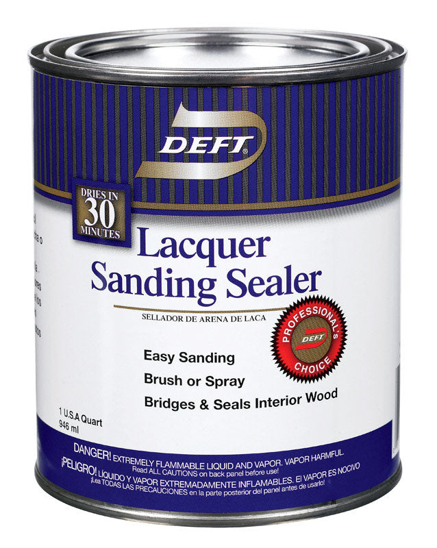DEFT - Deft Smooth Clear Oil-Based Lacquer Sanding Sealer 1 qt - Case of 4