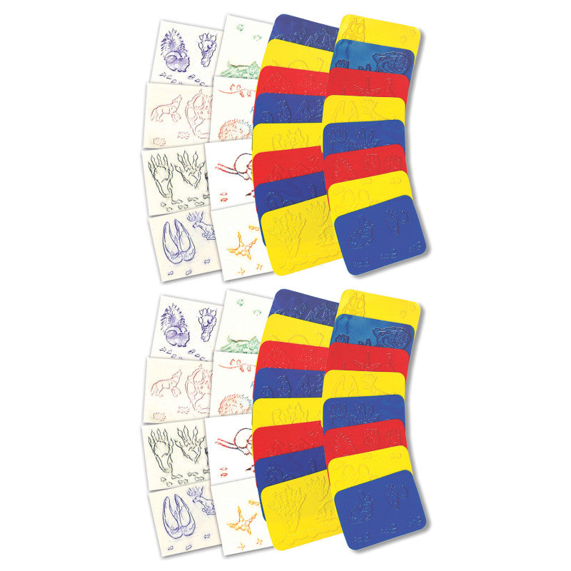 ROYLCO - Animal Track Rubbing Plates, 16 Per Pack, 2 Packs