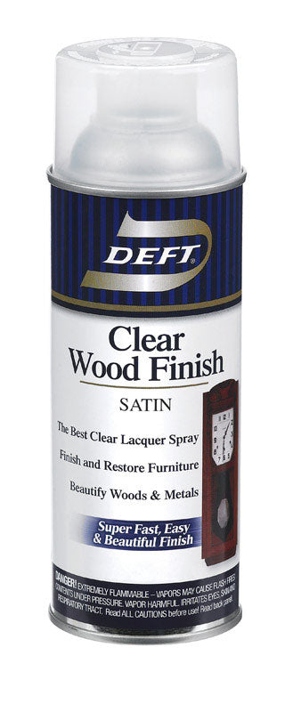 DEFT - Deft Satin Clear Oil-Based Wood Finish Lacquer Spray 12.25 oz - Case of 6