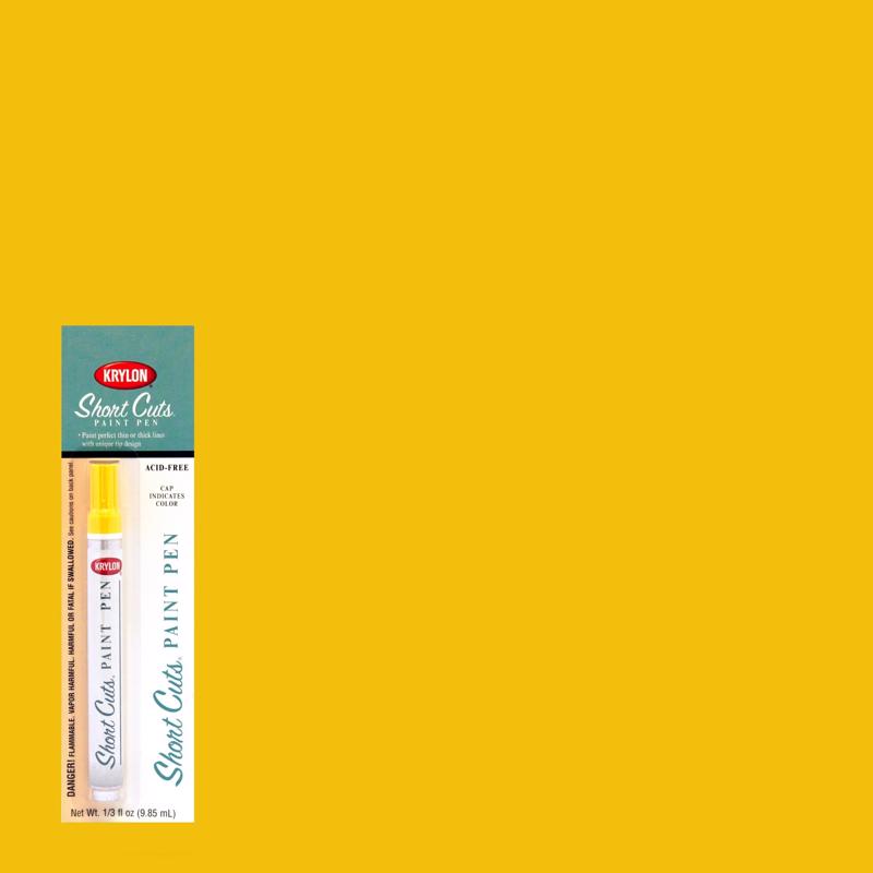 KRYLON - Krylon Short Cuts Sun Yellow Paint Pen Interior 0.33 oz - Case of 6