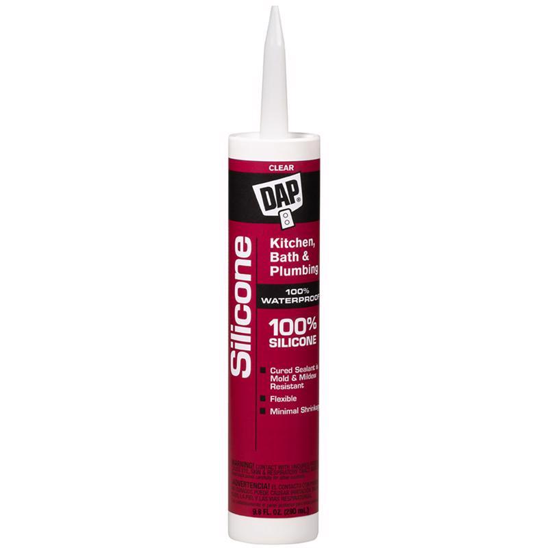 DAP - DAP Clear Silicone Kitchen and Bath Sealant 10.1 oz - Case of 12