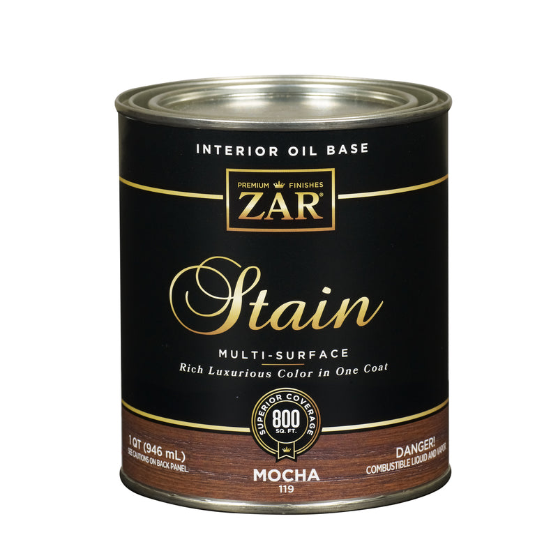 ZAR - ZAR Semi-Transparent Mocha Oil-Based Polyurethane Wood Stain 1 qt - Case of 4