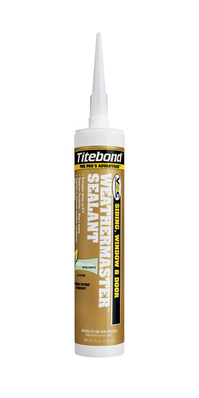 WEATHERMASTER - Titebond WeatherMaster Clear Elastomeric Polymers Door/Siding/ Window Sealant 9.5 oz - Case of 12