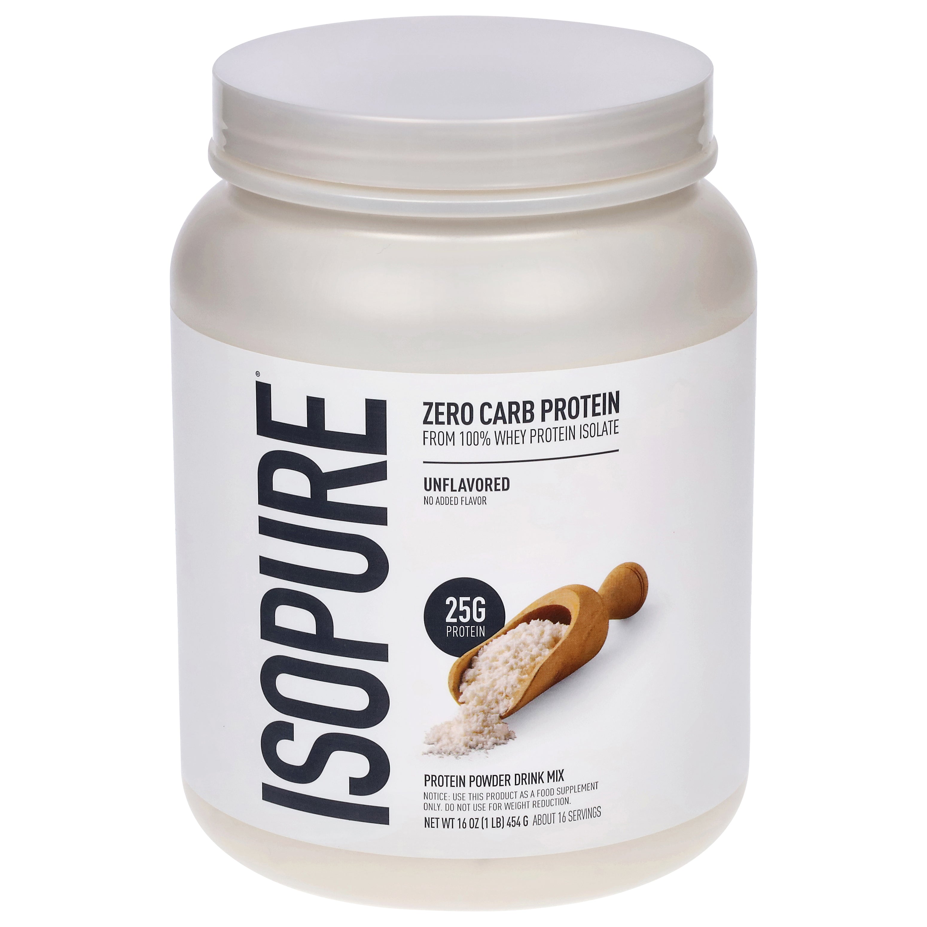 Isopure Unflavored Protein Powder Drink Mix 16 oz - Case of 1