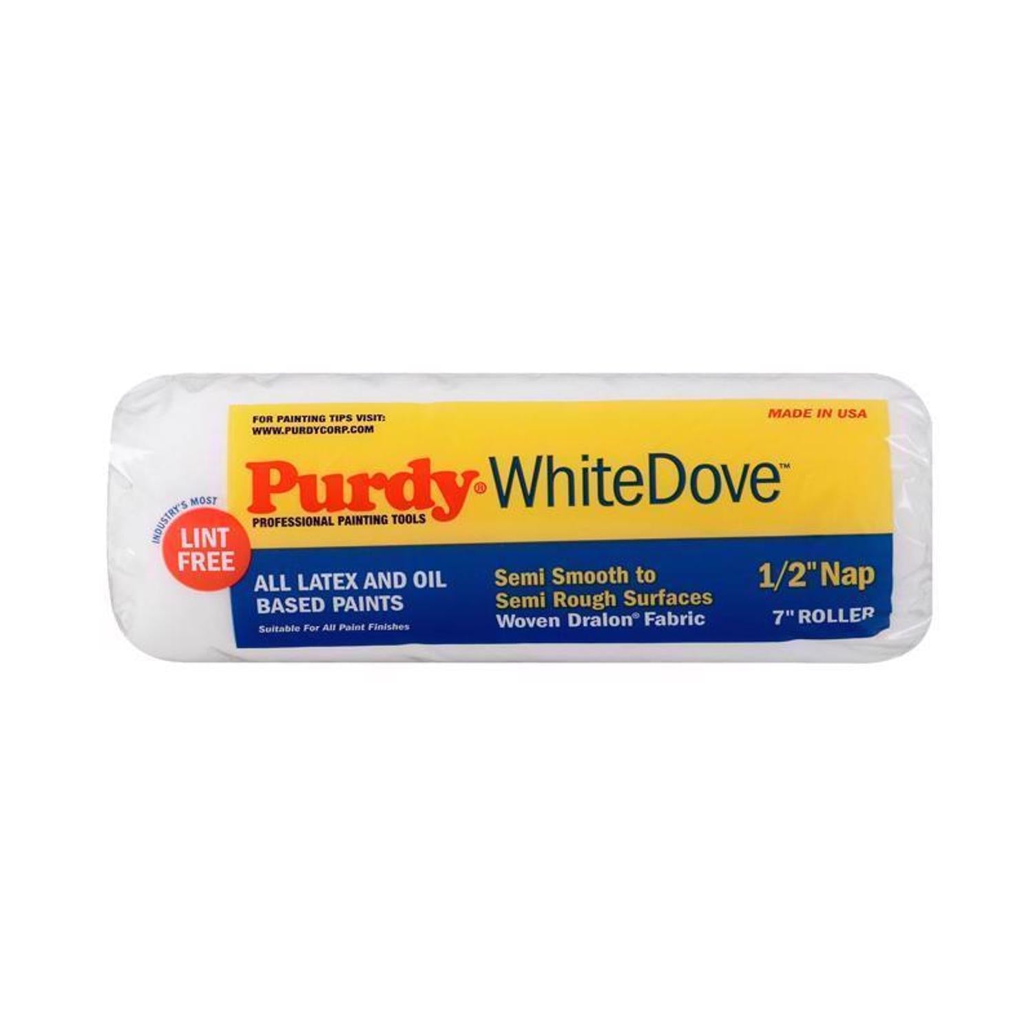 Purdy White Dove Woven Fabric 7 in. W X 1/2 in. Paint Roller Cover 1 pk - Case of 10