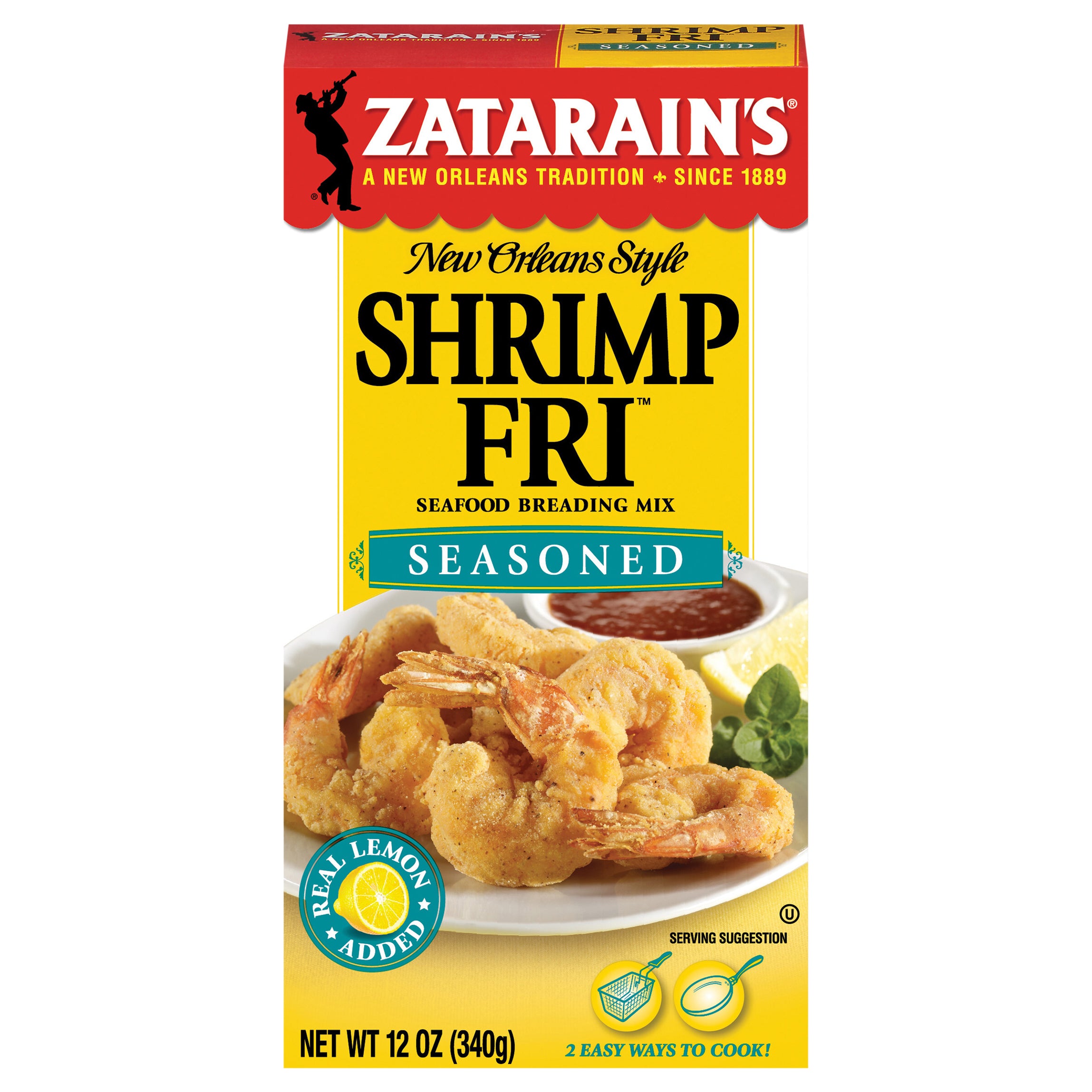 Zatarain's Shrimp Fry - Seasoned, 12 oz - Case of 8