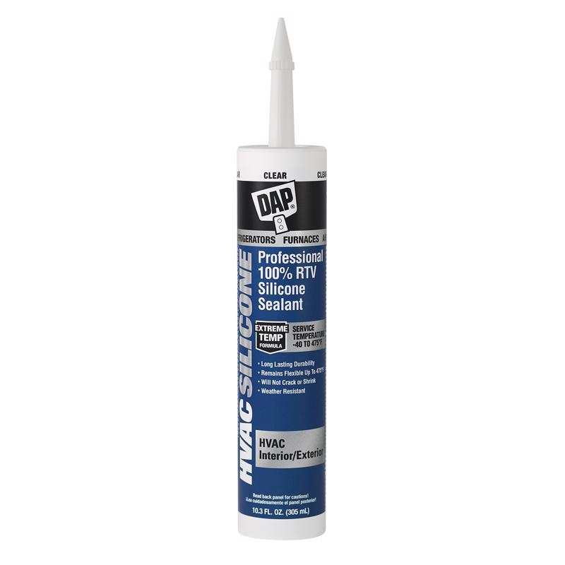 DAP - DAP HVAC Silicone Clear 100% RTV Silicone HVAC Sealant 10.3 oz