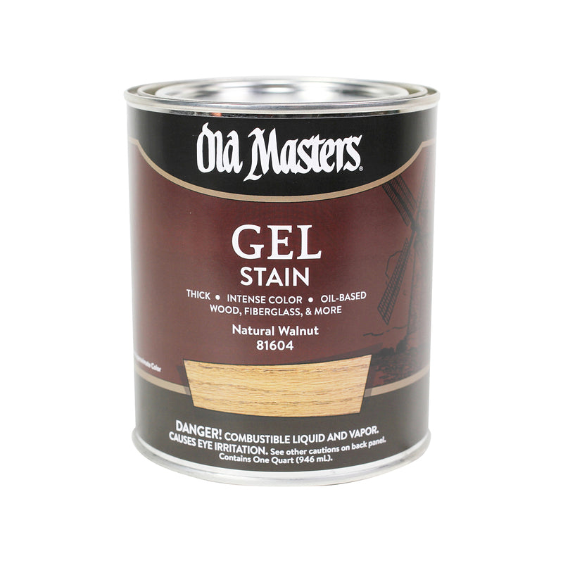 OLD MASTERS - Old Masters Semi-Transparent Natural Walnut Oil-Based Alkyd Gel Stain 1 qt