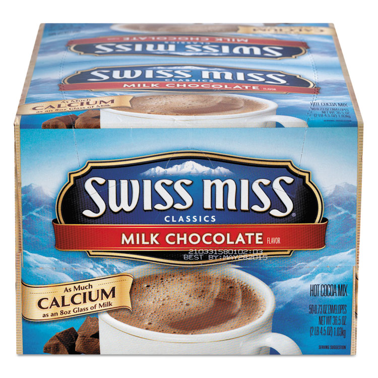 Swiss Miss - Hot Cocoa Mix, Regular, 0.73 oz. Packets, 50 Packets/Box