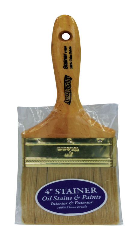 ARROWORTHY - ArroWorthy Stainer 4 in. Chiseled Stain Brush