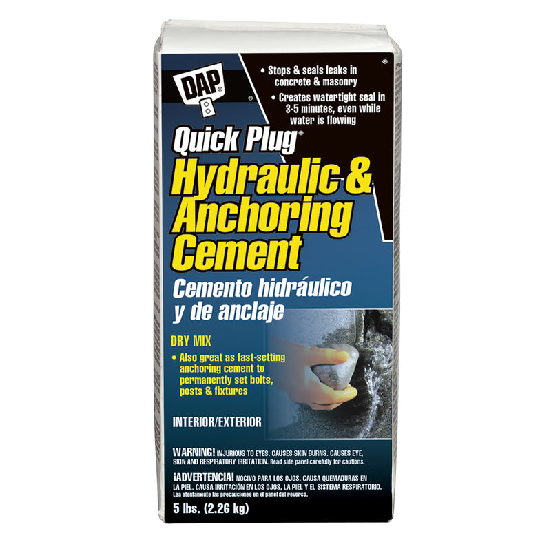 DAP - DAP Bondex Quick Plug Hydraulic & Anchoring Cement 5 lb Gray - Case of 6
