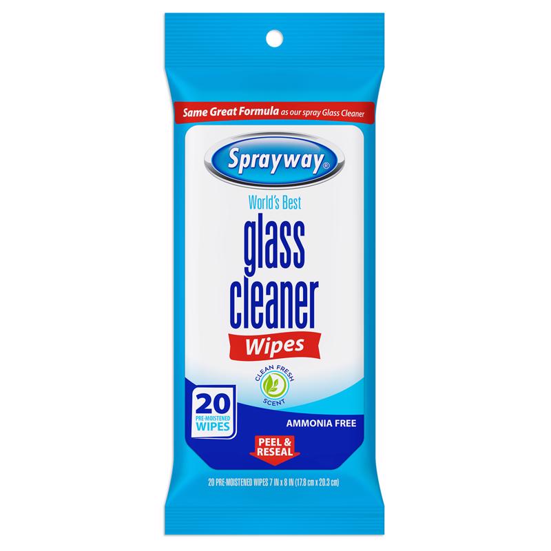 SPRAYWAY - Sprayway Fresh Scent Glass Cleaner 20 pk Wipes