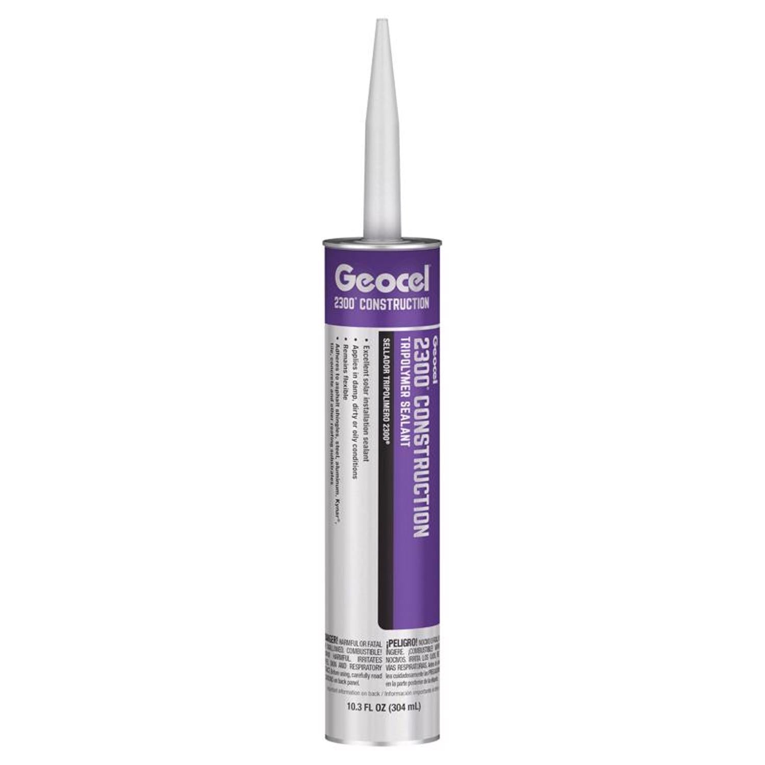 Geocel 2300 Construction White Tripolymer Elastomeric Sealant 10.3 oz - Case of 24