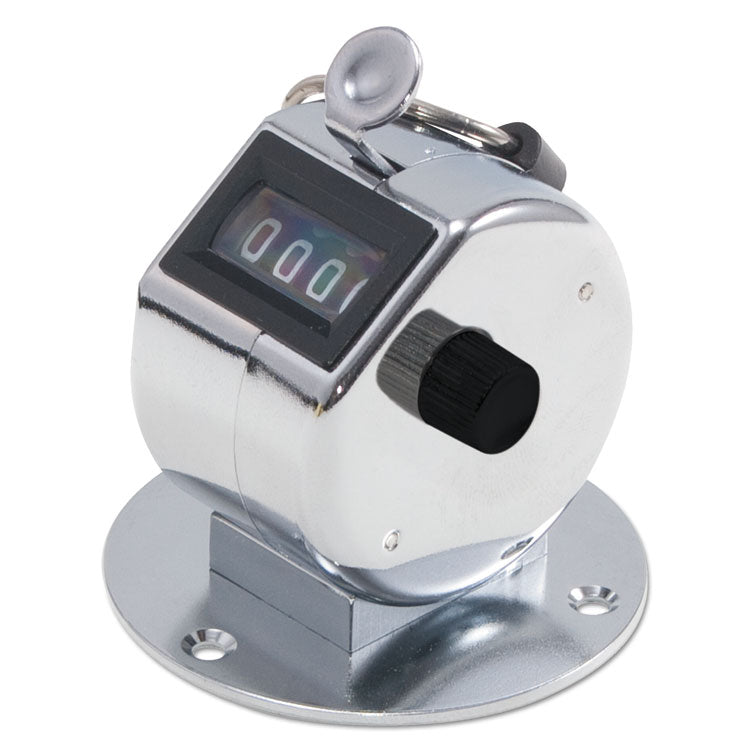 Bates - Tally II Desk Model Tally Counter, Registers 0-9999, Chrome