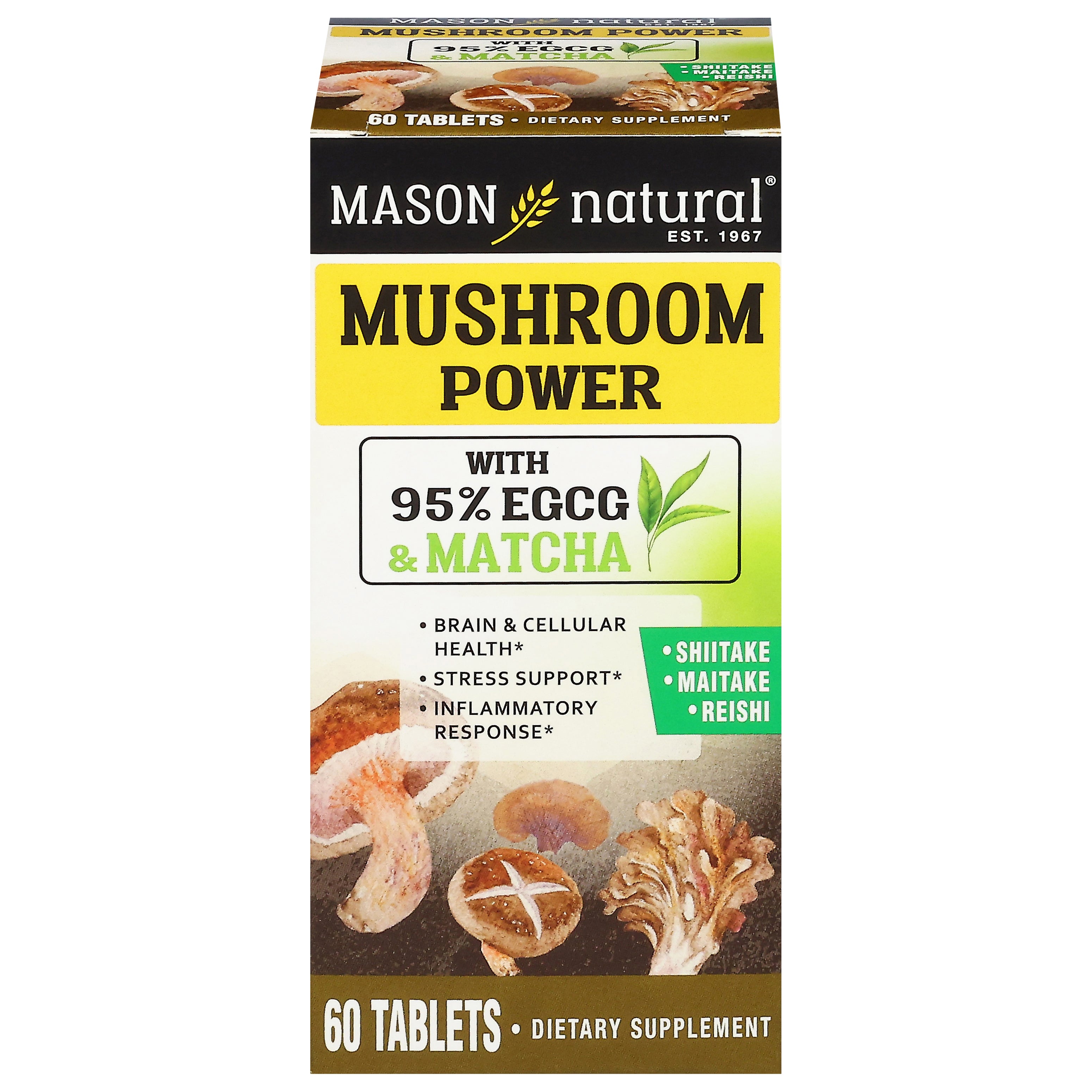 Mason Natural Tablets Mushroom Powder 60 ea - Case of 1