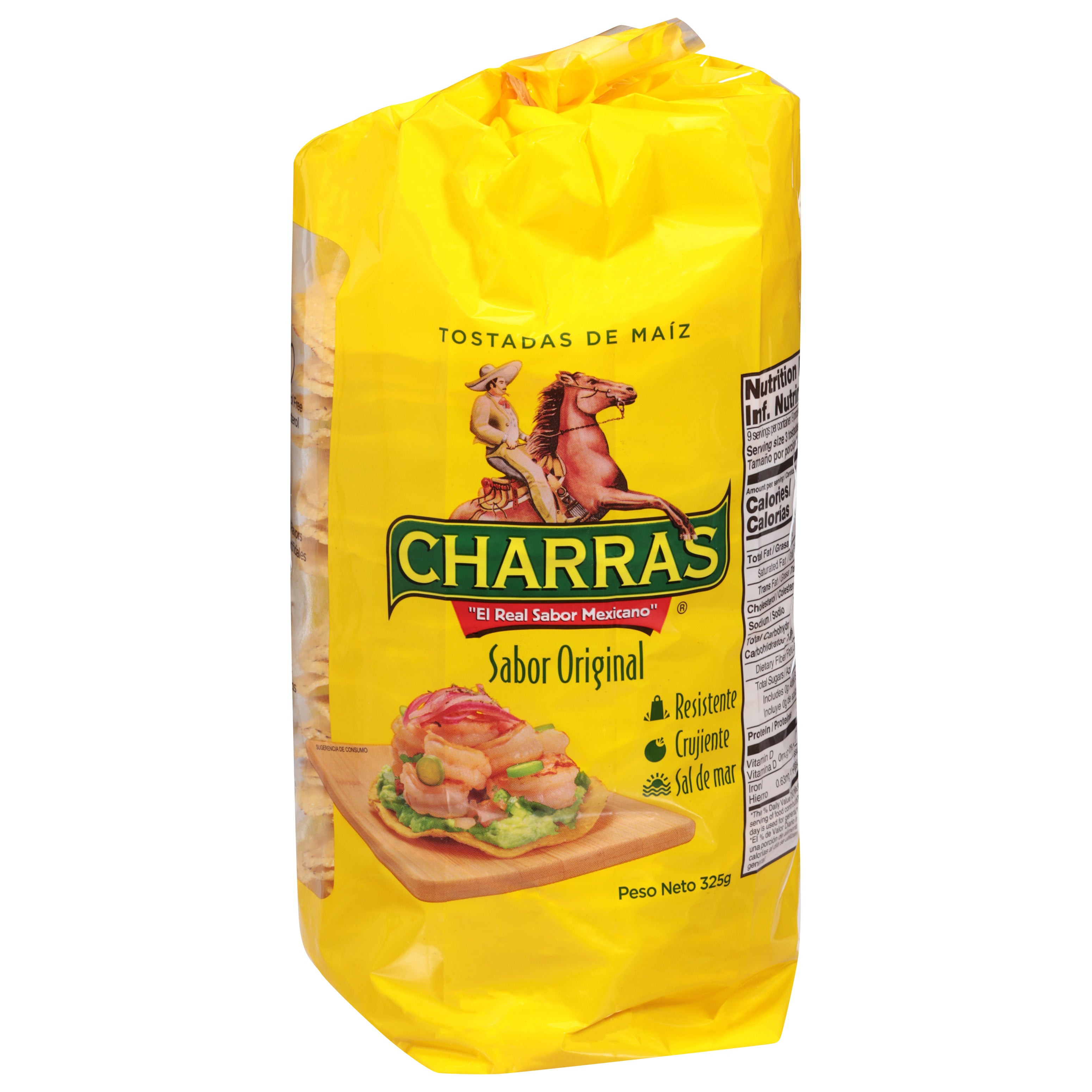Charras Original Flavor Corn Tostadas 11.46 oz - Case of 8