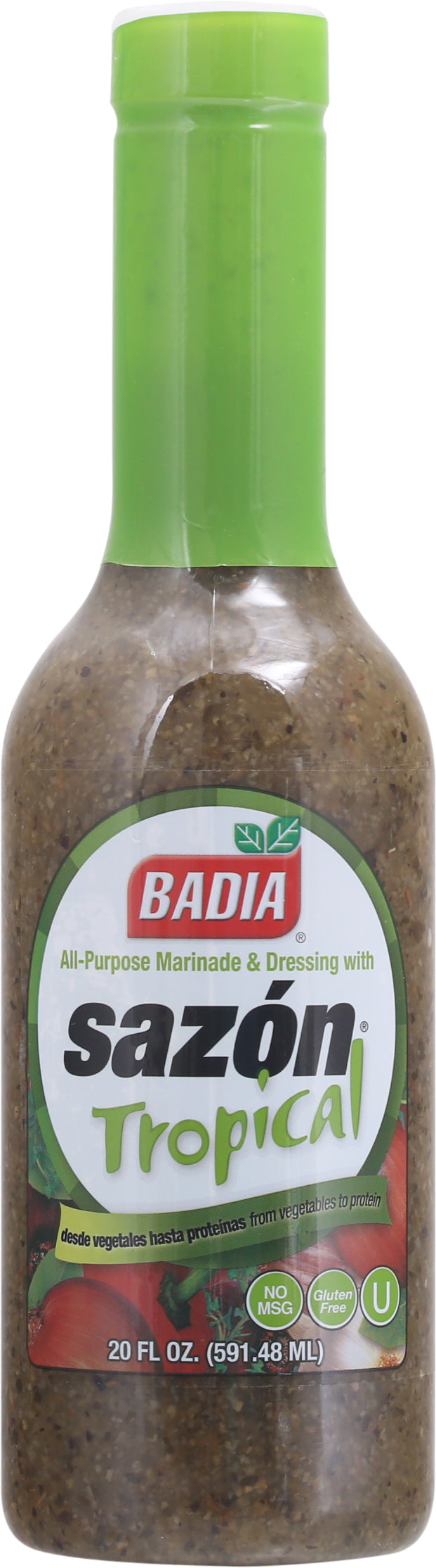 Badia All-Purpose Marinade & Dressing with Sazon Tropical 20 fl oz Bottle - Case of 6