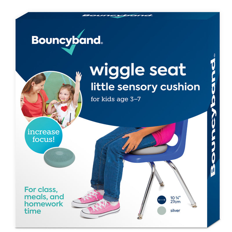 BOUNCYBAND - Little Wiggle Seat Sensory Cushion, Silver