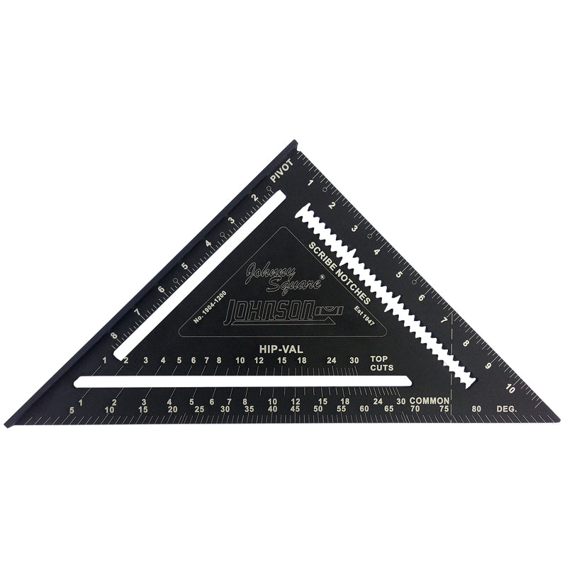 JOHNSON - Johnson Johnny Square 12 in. L Aluminum Professional Easy-Read Rafter Square