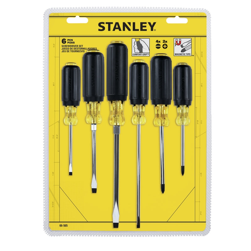 STANLEY Stanley Assorted Screwdriver Set 6 pc Everyday Supply Co