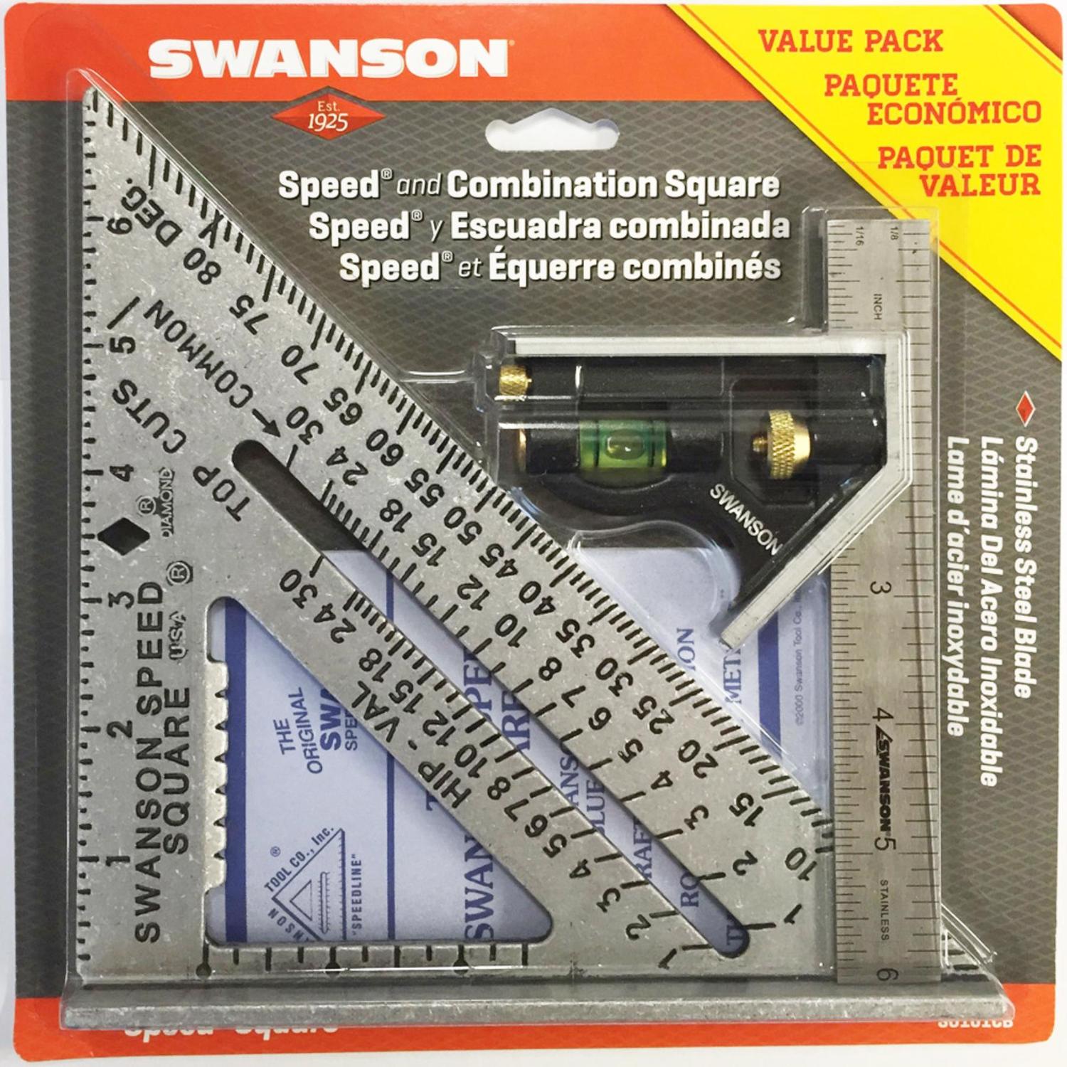 Swanson 7.25 in. L Aluminum Square Set