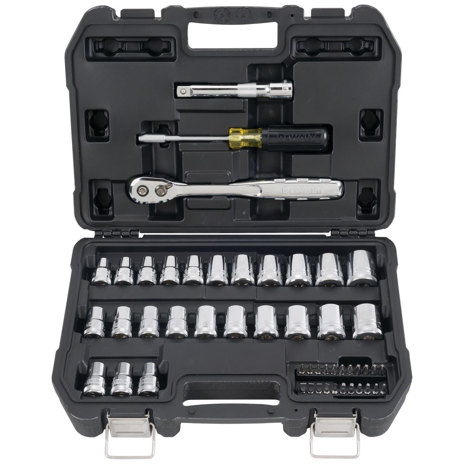 DeWalt 1/2 in. drive Metric/SAE Mechanic's Tool Set 49 pc