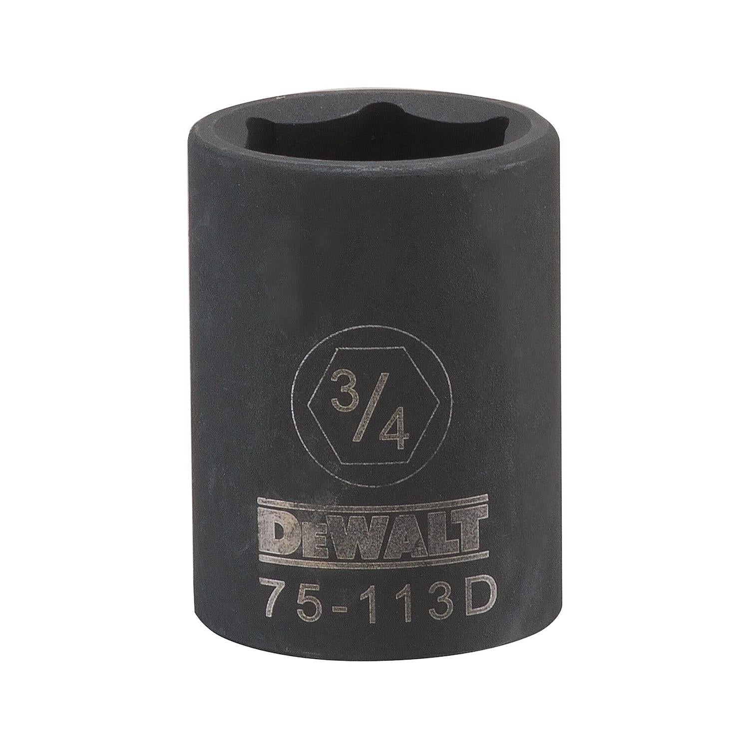 DeWalt 3/4 in. X 1/2 in. drive SAE 6 Point Deep Impact Socket 1 pc