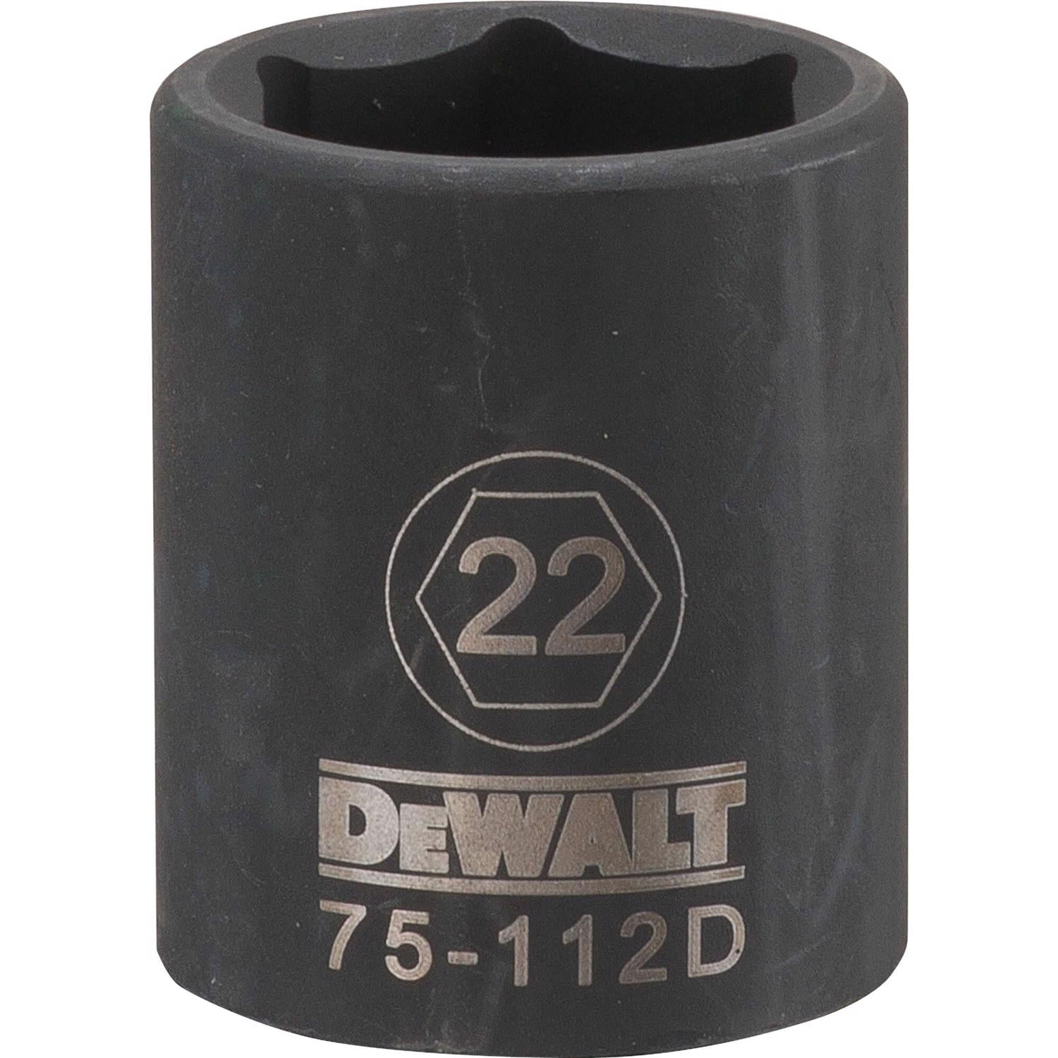 DeWalt Directtorque 22 mm X 1/2 in. drive Metric 6 Point Impact Socket 1 pc