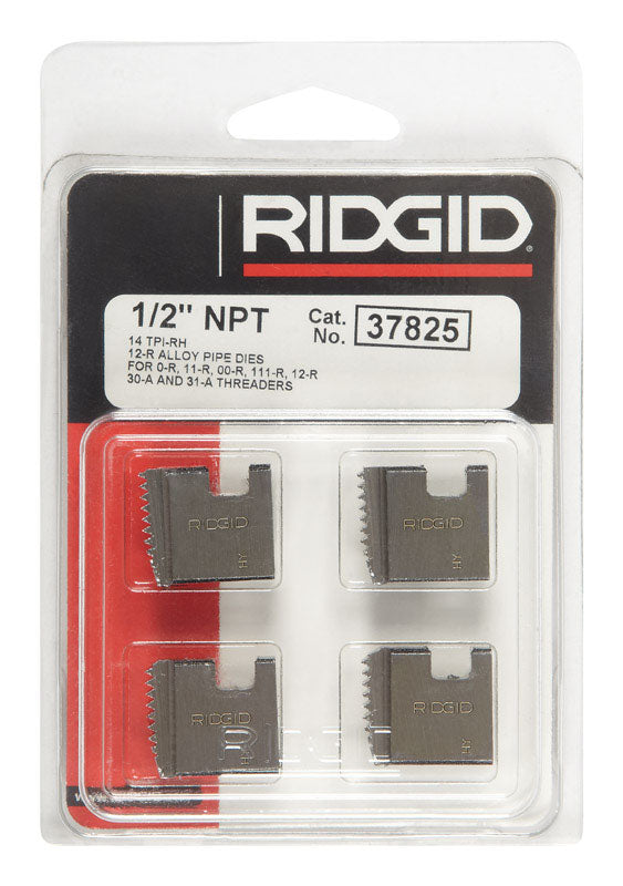 RIDGID - RIDGID Alloy Steel SAE Pipe Threading Die 1/2 in. 4 pc