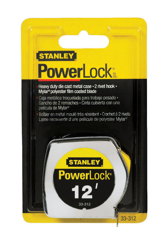 STANLEY - Stanley PowerLock 12 ft. L X 0.75 in. W Tape Measure 1 pk